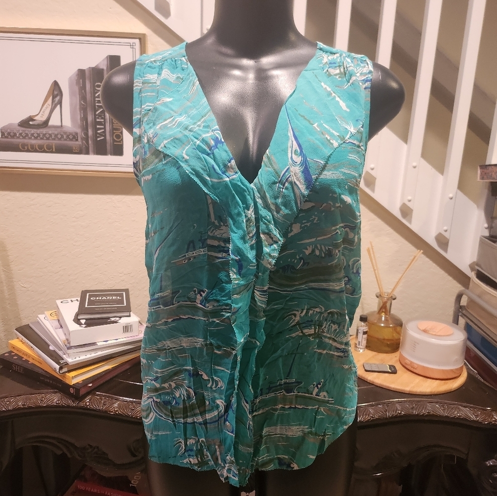 Babaton 100% silk top size S